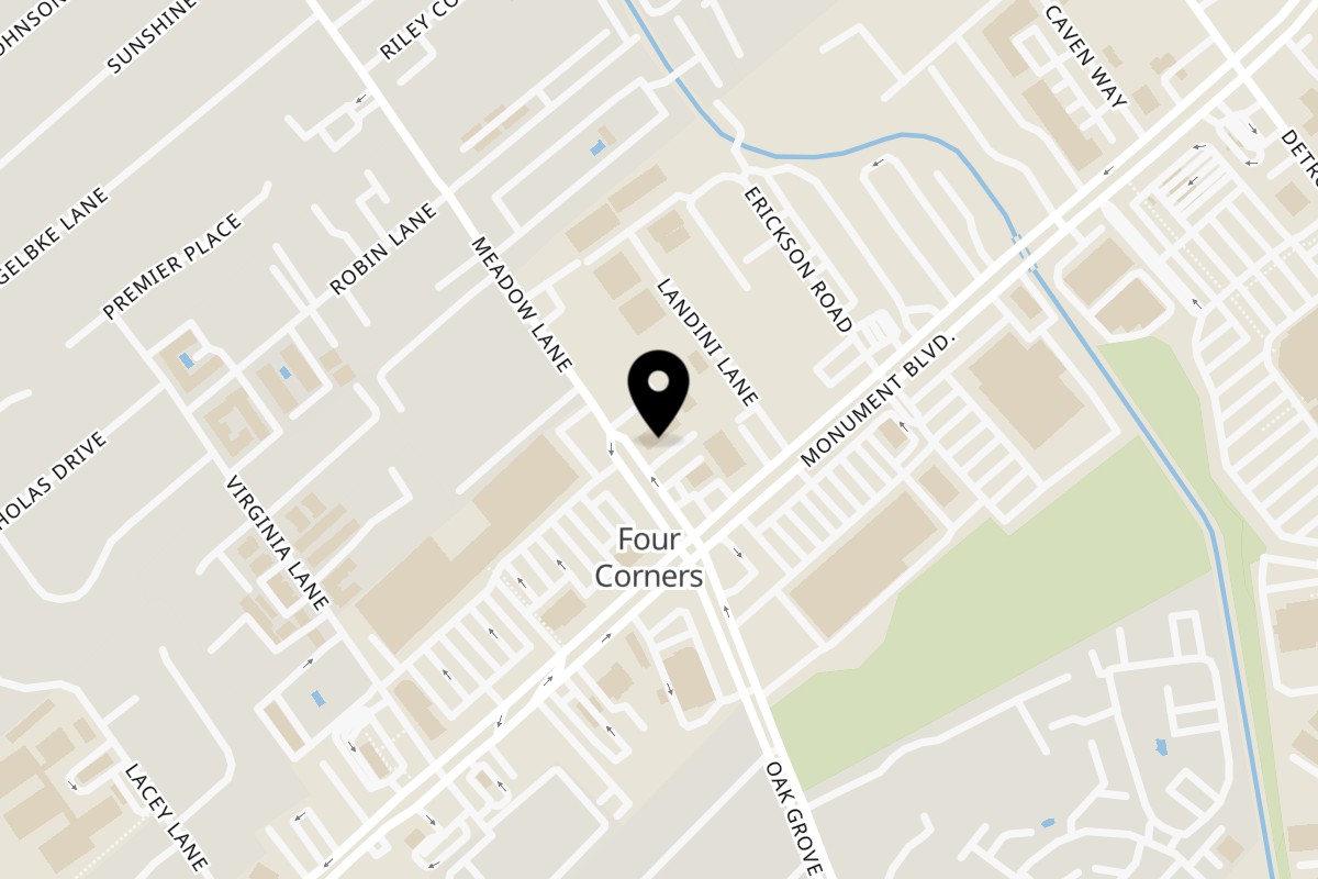 Map showing the location of Little Thai House on 1110 Meadow Ln in Concord
